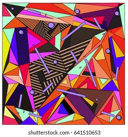 Vector of triangle geometric forms. Modern info banner abstract backgrounds for poster, message presentations or identity layouts. Graphic template and ideas. 