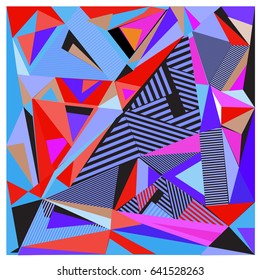 Vector of triangle geometric forms. Modern info banner abstract backgrounds for poster, message presentations or identity layouts. Graphic template and ideas. 