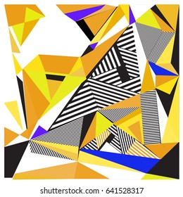 Vector of triangle geometric forms. Modern info banner abstract backgrounds for poster, message presentations or identity layouts. Graphic template and ideas. 