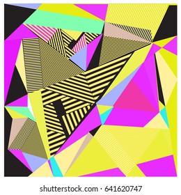 Vector of triangle geometric forms. Modern info banner abstract backgrounds for poster, message presentations or identity layouts. Graphic template and ideas. 