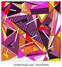 Vector of triangle geometric forms. Modern info banner abstract backgrounds for poster, message presentations or identity layouts. Graphic template and ideas. 