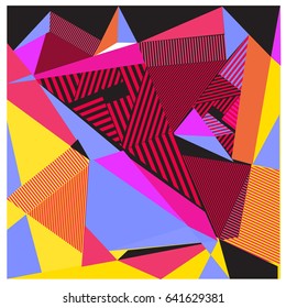 Vector of triangle geometric forms. Modern info banner abstract backgrounds for poster, message presentations or identity layouts. Graphic template and ideas. 