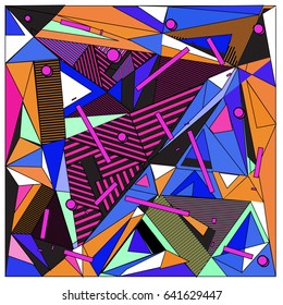 Vector of triangle geometric forms. Modern info banner abstract backgrounds for poster, message presentations or identity layouts. Graphic template and ideas. 