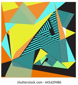Vector of triangle geometric forms. Modern info banner abstract backgrounds for poster, message presentations or identity layouts. Graphic template and ideas. 