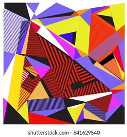 Vector of triangle geometric forms. Modern info banner abstract backgrounds for poster, message presentations or identity layouts. Graphic template and ideas. 