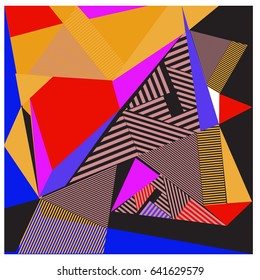 Vector of triangle geometric forms. Modern info banner abstract backgrounds for poster, message presentations or identity layouts. Graphic template and ideas. 