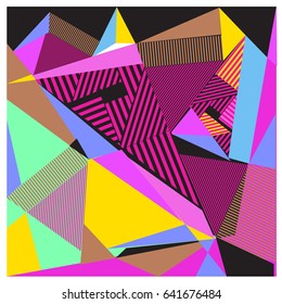 Vector of triangle geometric forms. Modern info banner abstract backgrounds for poster, message presentations or identity layouts. Graphic template and ideas. 