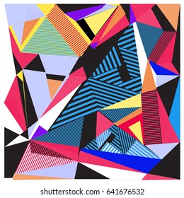 Vector of triangle geometric forms. Modern info banner abstract backgrounds for poster, message presentations or identity layouts. Graphic template and ideas. 