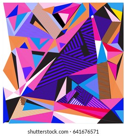 Vector of triangle geometric forms. Modern info banner abstract backgrounds for poster, message presentations or identity layouts. Graphic template and ideas. 