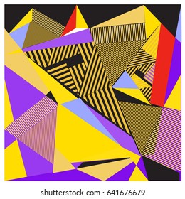Vector of triangle geometric forms. Modern info banner abstract backgrounds for poster, message presentations or identity layouts. Graphic template and ideas. 