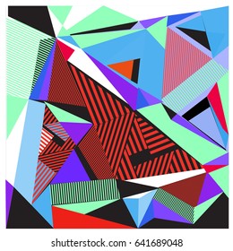 Vector of triangle geometric forms. Modern info banner abstract backgrounds for poster, message presentations or identity layouts. Graphic template and ideas. 