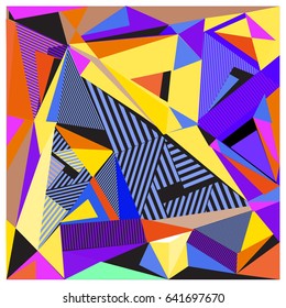 Vector of triangle geometric forms. Modern info banner abstract backgrounds for poster, message presentations or identity layouts. Graphic template and ideas. 