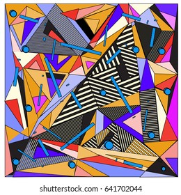 Vector of triangle geometric forms. Modern info banner abstract backgrounds for poster, message presentations or identity layouts. Graphic template and ideas. 
