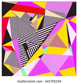 Vector of triangle geometric forms. Modern info banner abstract backgrounds for poster, message presentations or identity layouts. Graphic template and ideas. 