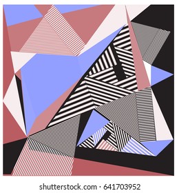 Vector of triangle geometric forms. Modern info banner abstract backgrounds for poster, message presentations or identity layouts. Graphic template and ideas. 