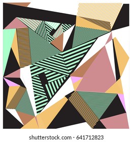 Vector of triangle geometric forms. Modern info banner abstract backgrounds for poster, message presentations or identity layouts. Graphic template and ideas. 