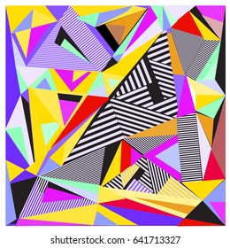 Vector of triangle geometric forms. Modern info banner abstract backgrounds for poster, message presentations or identity layouts. Graphic template and ideas. 