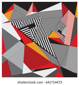 Vector of triangle geometric forms. Modern info banner abstract backgrounds for poster, message presentations or identity layouts. Graphic template and ideas. 