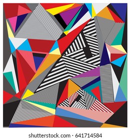 Vector of triangle geometric forms. Modern info banner abstract backgrounds for poster, message presentations or identity layouts. Graphic template and ideas. 