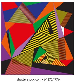 Vector of triangle geometric forms. Modern info banner abstract backgrounds for poster, message presentations or identity layouts. Graphic template and ideas. 