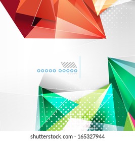 Vector triangle geometric shape background for business, technology, presentation, template