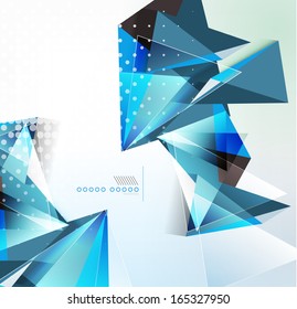 Vector triangle geometric shape background for business, technology, presentation, template