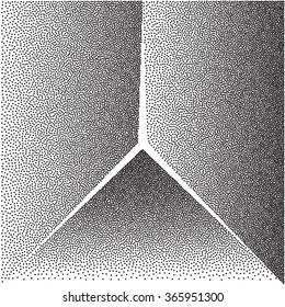 Vector triangle gradient background with black dots.