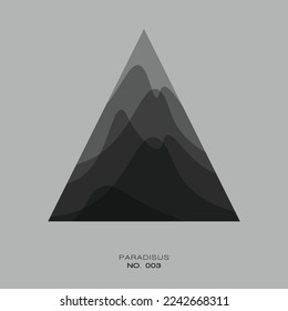 Vector triangle icon. Minimalistic triangle logo. Elegant triangle logo label. Geometric shapes. Abstract art. Vector illustration