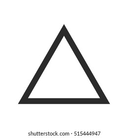 Vector of triangle icon on gray/white background