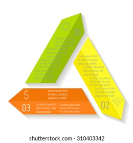 Vector Triangle Infographic Diagram Connected Chart Stock Vector ...