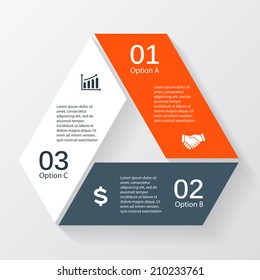 Vector Triangle Infographic. Template For Diagram, Graph, Presentation And Chart. Business Concept With Three Options, Parts, Steps Or Processes. Abstract Background.