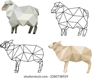 Vector triangle lamb. eps 10