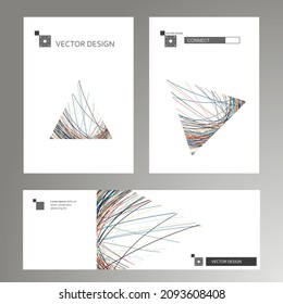 Vector triangle lines. Graphic Futuristic geometric pattern illustration