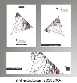 Vector triangle lines. Graphic Futuristic geometric pattern illustration