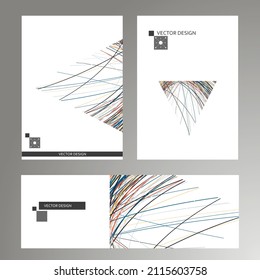 Líneas de triángulo vectorial. Ilustración gráfica de patrón geométrico futurista