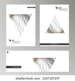 Líneas de triángulo vectorial. Ilustración gráfica de patrón geométrico futurista