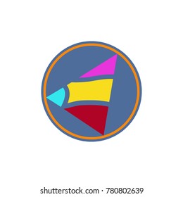 Vector triangle logo icon design colorful progress. Business and Society Aggregation variety concept