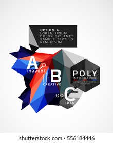 Vector triangle modern info banner