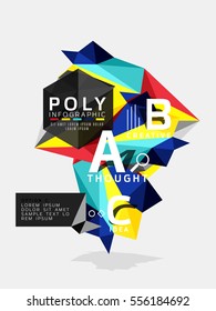 Vector triangle modern info banner