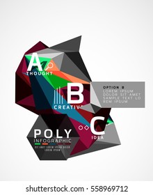 Vector triangle modern info banner