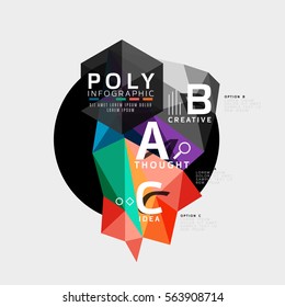 Banner de informação moderna do triângulo vetorial