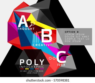 Vector triangle modern info banner