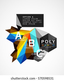 Vector triangle modern info banner