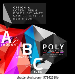Banner de información moderna del triángulo vector