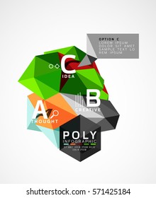 Banner de información moderna del triángulo vector
