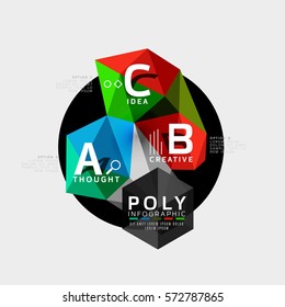 Vector triangle modern info banner