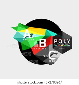 Vector triangle modern info banner