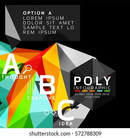 Vector triangle modern info banner