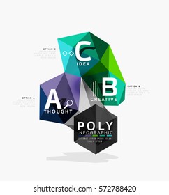 Vector triangle modern info banner