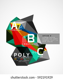 Banner de información moderna del triángulo vector